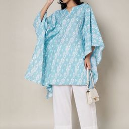 Moda Rapido Ethnic Motifs Printed Kimono Sleeve Kaftan Dress-picture-38