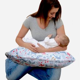 Elementary Multipurpose Bambi Baby Breastfeeding Pillow with Detachable Cotton Cover - Multicolor-image-61