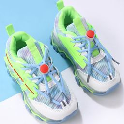 Cute Walk by Babyhug Lace Up Sneakers - Green-image-45