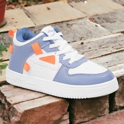 Lil Lollipop Colour Block With Lace Tie Up Shoes - Blue-image-3
