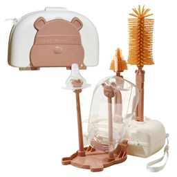 Bembika Baby Bottle Brushes: The Ultimate Bottle Brush Set For Your Baby'S Feeding Bottle Brush And Nipple Cleaner Brush Needs Milk Coffee Color-Portable 8-Piece Set-image-47