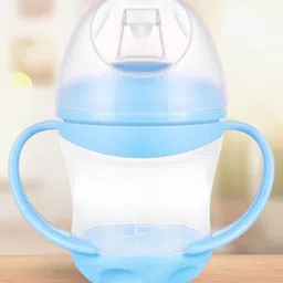 Kidbea Baby Sippy Cup Learning Sipper Feeding Bottle & Twin Handles - Blue (160 ml)-picture-14