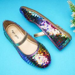 boyz n galz Reversible SequinEmbellishedBallerinas - Multi Colour-image-79