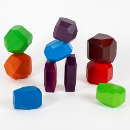 GrapplerTodd - Rainbow Stacking Wooden Stones | 10 Pieces-image-2