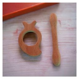 neemtoys Neem Wooden Immunity Boosting Teethers - Mango & Dumbbell Shapes image 3