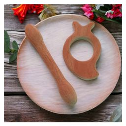neemtoys Neem Wooden Immunity Boosting Teethers - Mango & Dumbbell Shapes image 4
