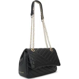 Fastrack Textured PU Structured Sling Bag with Quilted image 4