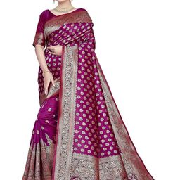 SHRIMAY Woven Design Zari Art Silk Banarasi Saree-picture-16