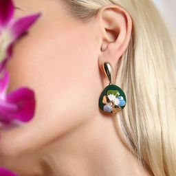 SOHI Gold-Plated Contemporary Hana Drop Earrings-37
