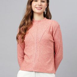 Latin Quarters Women Self Design Round Neck Top-62