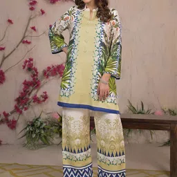 AARAAS Printed Shirt Collar Tunic With Palazzos Co-Ords-picture-27