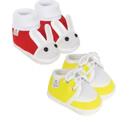 NESKA MODA 12 To 18 Month Non Slip Baby Boys & Baby Girl 2 Pair Combo Cotton Rabbit & Lace Booties-image-65