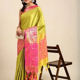 SILKWEAR Ethnic Motifs Zari Paithani Saree-picture-30