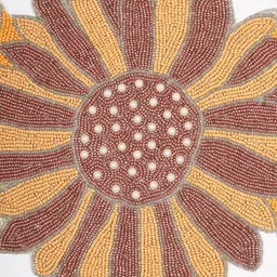 Exotic India Handmade Multi Flower Beaded Table Runner image 3