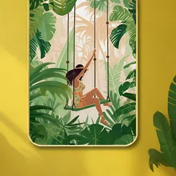 Myntra Elegant Homes Cream And Green Wood Floral and Botanical Wall Art-image-3