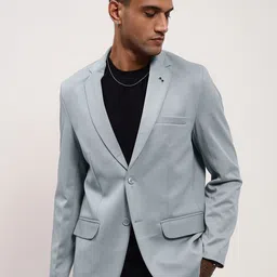 SHOWOFF Cotton Slim Fit Single-Breasted Blazer-42