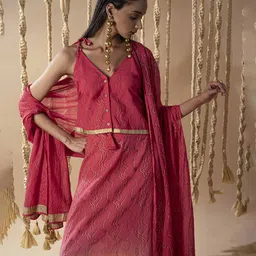 Banana Labs Printed Ready to Wear Lehenga & Blouse With Dupatta image 2