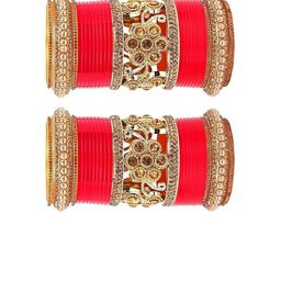 SEEMO Set Of 51 Stone Studded Bangle-image-52