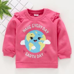 Babyhug Full Sleeves Sweatshirt - Pink-image-59