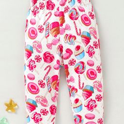 Kookie Kids Full Length Lounge Pant Candy Print - Pink-image-87