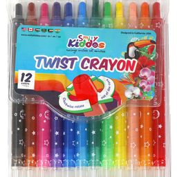 Smily Kiddos Twist Crayons - 12 Pieces-18