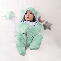 Mi Arcus Flurry Hooded Blanket - Green-82