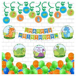 Untumble Dinosaur Birthday Swirls Party Decor Multicolor - Pack of 64-image-43