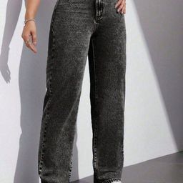 VBEAUTI Women Jean Boyfriend Fit High-Rise Light Fade Stretchable Jeans-image-81