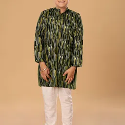 The Mini Trunk Boys Abstract Printed Kurta with Pyjama-12