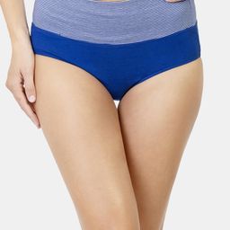 Envie Blue High-Rise Basic Briefs-image-1