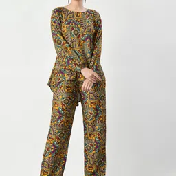 BAESD Floral Printed Round Neck Tunic With Trousers-picture-31