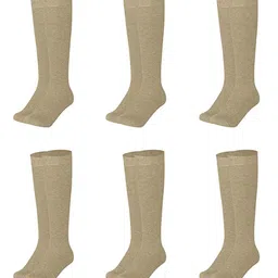 MUKHAKSH Men Pack Of 6 Cotton Knee Length Socks-image-41
