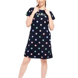 WEET Women Round Neck Printed T-shirt Nightdress-picture-29