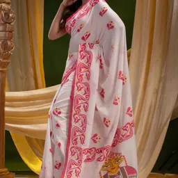 Kalista Linen Blend Ethnic Motif Saree-picture-19