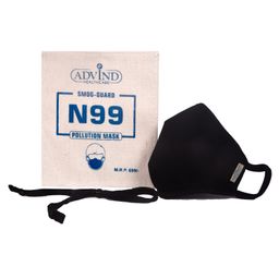 Advind Healthcare Smog Guard N99 Mask Without Valve Large - Black image 2