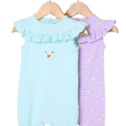 Nuego Infant Pack of 2 Printed Cotton Rompers-image-47