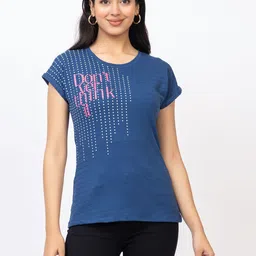 GFO Women Bio Finish Geometric Printed Round Neck T-shirt-picture-40