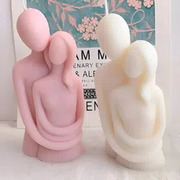 atorakushon Off White & Pink 2 pieces Pillar Candle-image-78