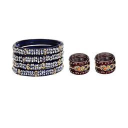 SOMIL Set of 22 Blue Alloy Bangles-image-37