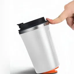 macmerise White & Black Solid Stainless Steel Matte Mug 380ml-image-14