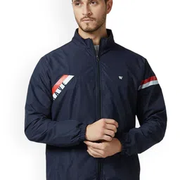 Zeel Men Windcheater Longline Sporty Jacket with Patchwork-picture-8