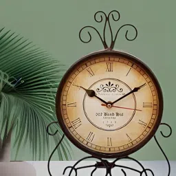 Nutts Brown & Black Vintage Table Clock-picture-2