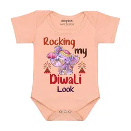 Arvesa My First Diwali Printed Bodysuit-image-95