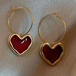 Just Lil Things Gold-Plated Contemporary Shaped Drop Earring-image-10