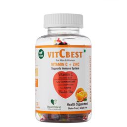 HealthBest VitCbest Vitamin C + Zinc Gummies- 30 Gummies- Orange Flavor-image-84