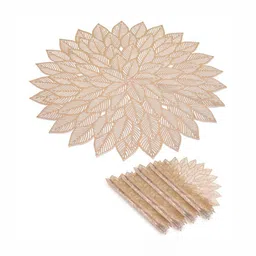 Star Weaves Set Of 4 Flower Design Table Placemats-15