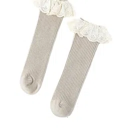 EL REGALO Girls Striped Calf Length Socks-53