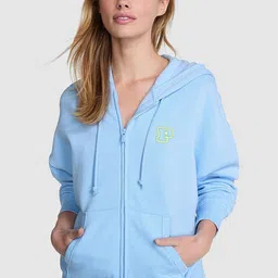 Victoria's Secret Women Typography Printed Hooded Sweatshirt-picture-1