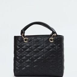 max Geometric PU Structured Satchel with Quilted-image-99
