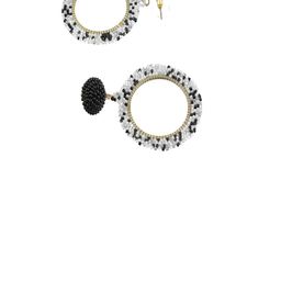 Vientiq Gold Plated Artificial Beads Beaded Circular Shape Drop Earrings image 4